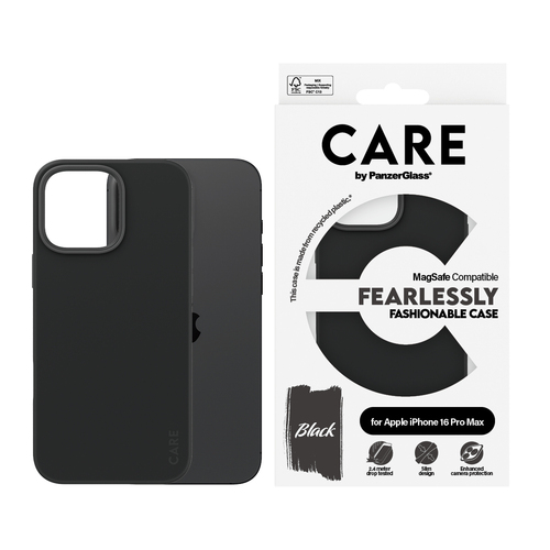 PanzerGlass CARE™ by ® Case Black w. MagSafe iPhone 16 Pro Max. Case type: Cover, Marke-Kompatibilität: Apple, Kompatibili