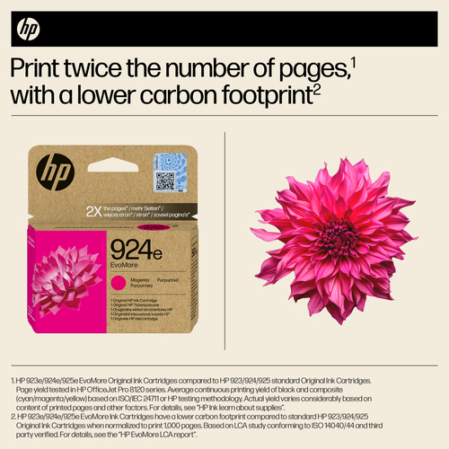 HP EvoMore 924E Original Inkjet Ink Cartridge - Magenta - 1 Pack - 800 pages
