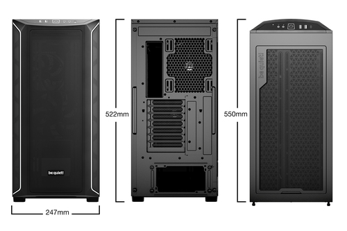be quiet! Shadow Base 800 DX Black Computergehäuse - EATX, ATX, Mini ATX, Micro ATX Motherboard Supported - Midi-Tower - G
