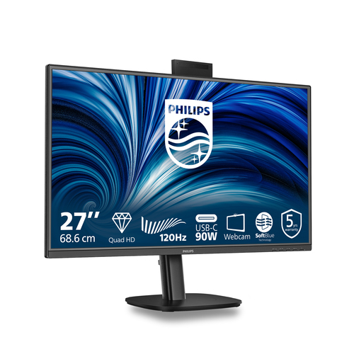 Philips 27B2U3601H 27 Zoll Klasse WQHD LCD-Monitor - 16:9 Format - Schwarz - 68,6 cm (27 Zoll) Viewable - IPS-Technologie 