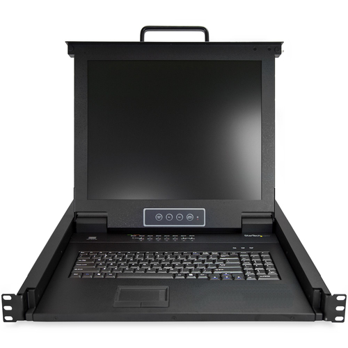StarTech.com LCD Rack Console KVM Switch - Steel - Black - 16 Computer(s) - 43.2 cm (17") LCD - SXGA - 1280 x 1024 - 2 x P