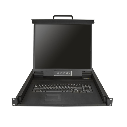 StarTech.com RKCONS1901 LCD Rack Console - 48.3 cm (19") LCD - SXGA - 1280 x 1024 - 1 x VGA - Keyboard - TouchPad - 1U Hig