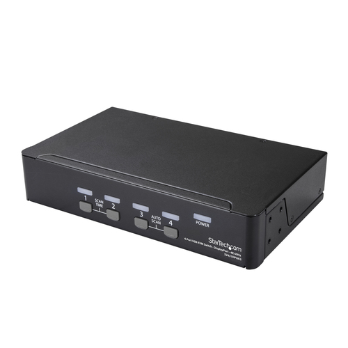 StarTech.com 4 Port DisplayPort KVM Switch - 4K 60Hz - Single Display - UHD DP 1.2 USB KVM Switch with USB 2.0 Hub & Audio