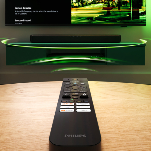 Sound Bar Speaker Philips TAB5309 2.1 Bluetooth - 120 W RMS - Grigio scuro - Parato montabile - 150 Hz a 20 kHz - Dolby Di