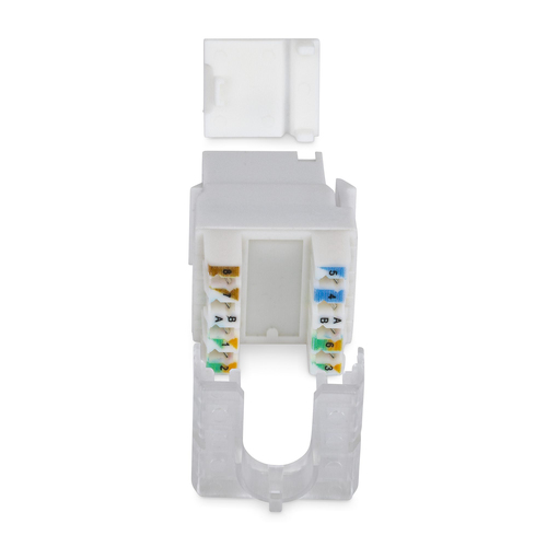 StarTech.com Jack Keystone Cat6, Lot de 24 Prises Ethernet RJ45 Keystone, Prise Murale UTP Cat6, Connecteur à 180° 110 Pun