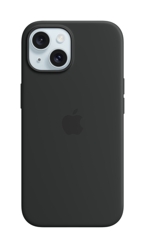 Apple Hülle für Apple iPhone 15 Smartphone - Schwarz - Seidig, Softtouch - Kratzfest, Sturzsicher - Silikon, MicroFiber - 