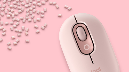 Logitech POP Mouse Rato - Bluetooth - Ótico - 4 Taste(n) - Rosa - Sem fios - 10 m - 4000 dpi - Roda de deslocação - 1 x AA