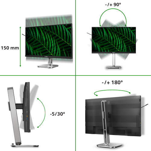 Philips 5000 series 27B2G5601/00. Display diagonal: 68.6 cm (27"), Display resolution: 2560 x 1440 pixels, HD type: Quad H