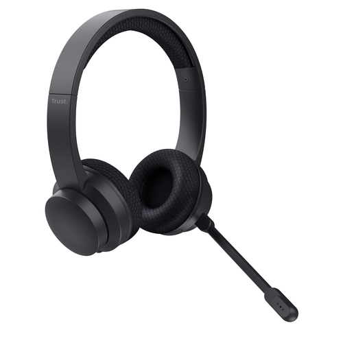 Trust Ayda Kabel/Kabellos Kopfbügel, Auf den Ohren Stereo Headset - Schwarz - Binaural - Ohraufliegend - 20 Hz bis 20 kHz 