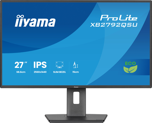 iiyama ProLite XB2792QSU-B1 27 Zoll Klasse WQHD LED-Monitor - 16:9 Format - Mattschwarz - 68,6 cm (27 Zoll) Viewable - IPS