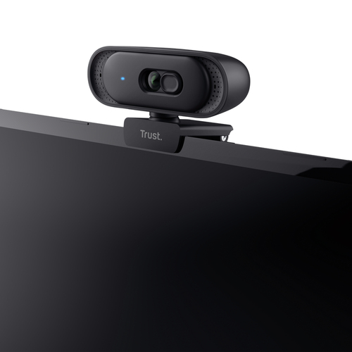 Trust - Webcam - 30 fps - Schwarz - USB 2.0 Typ A/USB 2.0 Typ C - 2560 x 1440 Pixel Videoauflösung - 2K - Fixfokus - 75° A