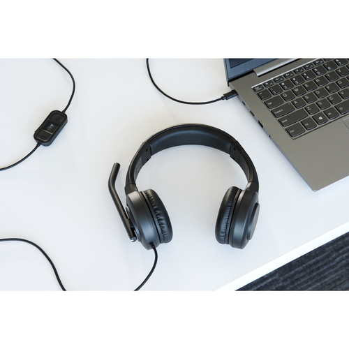 Kensington H1000 Kabel Auf den Ohren, Kopfbügel Stereo Headset - Schwarz - Binaural - Geschlossen - 20 Hz bis 20 kHz Frequ