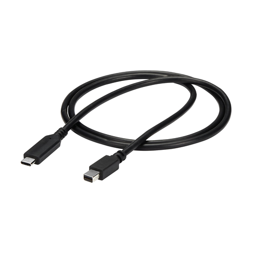 StarTech.com 1 m / 3.3 ft. USB-C to Mini DisplayPort Cable - 4K 60Hz - Black - USB 3.1 Type-C to Mini DP Adapter Cable - m