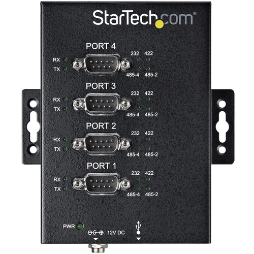 StarTech.com Serial Hub - External - 1 - TAA Compliant - USB - PC, Linux - 4 x Number of Serial Ports External