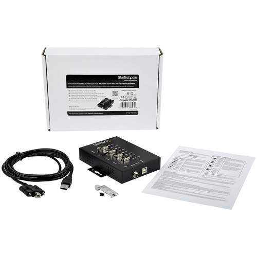 StarTech.com Serial Hub - External - 1 - TAA Compliant - USB - PC, Linux - 4 x Number of Serial Ports External