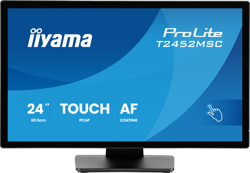 iiyama ProLite T2452MSC-B2. Bildschirmdiagonale: 61 cm (24"), Display-Auflösung: 1920 x 1080 Pixel, HD-Typ: Full HD, Reakt
