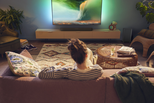 Sound Bar Speaker Philips TAB5309 2.1 Bluetooth - 120 W RMS - Grigio scuro - Parato montabile - 150 Hz a 20 kHz - Dolby Di