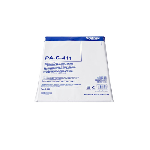 Brother PAC411 Thermal Printable Paper - A4 - 210 mm x 297 mm - 100 Sheet