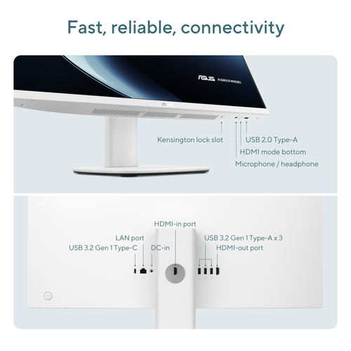 ASUS V600 AiO VM670KA-BPE070W. Product type: All-in-One PC. Display diagonal: 68.6 cm (27"), HD type: Full HD, Display res