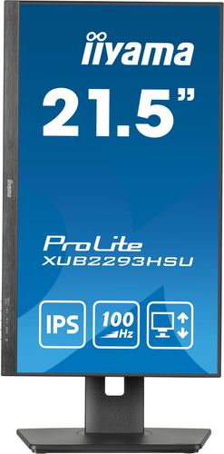 Moniteur LED iiyama ProLite XUB2293HSU-B7 22" Class Full HD - 16:9 - Noir mat - 54,6 cm (21,5") Viewable - Technologie IPS
