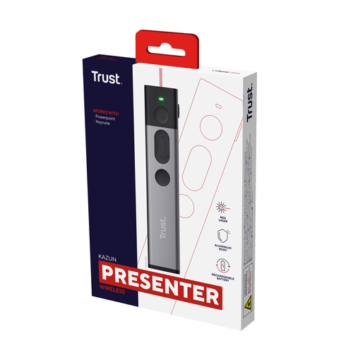 Trust Kazun Pointer - Funkfrequenz - USB 2.0 - 4 Taste(n) - Kabellos - 2,40 GHz - Symmetrisch