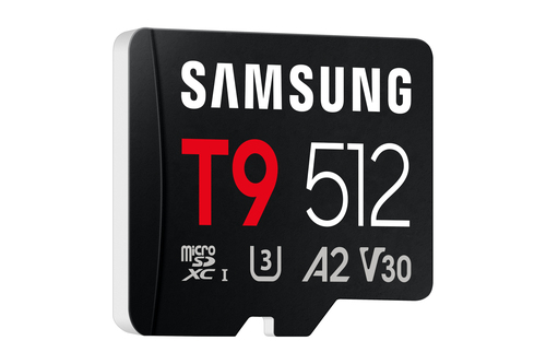 Carte microSDXC Samsung MB-MH512T - 512 Go - Classe 10/UHS-I (U3) - V30 - 200 Mo/s en Lecture - 130 Mo/sSpaceen Écriture
