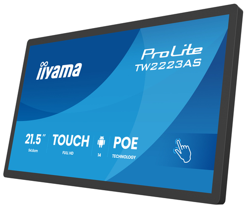 iiyama ProLite TW2223AS-B3P 22 Zoll Klasse LED-Touchscreen-Monitor - 16:9 Format - 18 ms Reaktionszeit - 54,6 cm (21,5 Zol