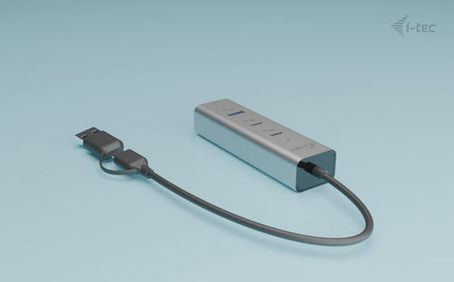 i-tec Metal CAHUBMETAL2A2CPD. Hostschnittstelle: USB 3.2 Gen 1 (3.1 Gen 1) Type-A + Type-C, Hub interfaces: USB 3.2 Gen 1 