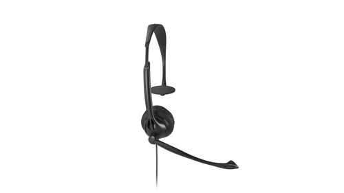 Kensington Wired Over-the-head Mono Headset - Black - Monaural - Supra-aural - 20 Hz to 20 kHz - 180 cm Cable - Omni-direc