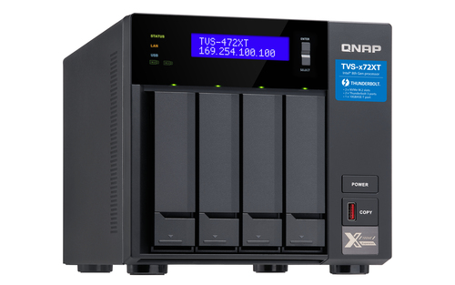 QNAP TVS-472XT-i3-4G 4 x Total Bays SAN/NAS/DAS Storage System - 5 GB Flash Memory Capacity Core i3 - 4 GB RAM - DDR4 SDRA