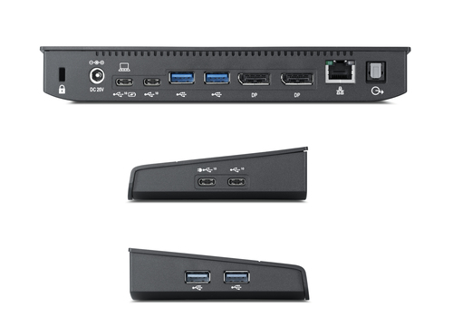 Fujitsu PR09 Port-Replikator - USB-Typ C Anschluss am Notebook nötig - Schwarz - Kabel - 4 x Gesamtzahl USB-Anschlüsse - N