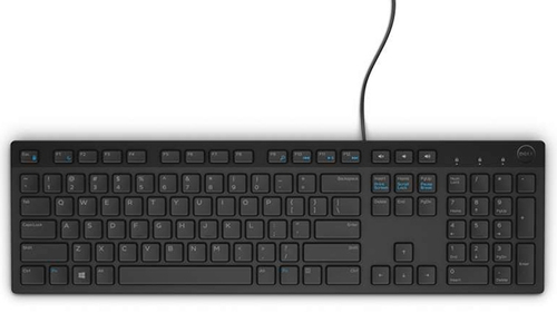 DELL Wired Keyboard - KB216 - French (AZERTY) - Black. Keyboard form factor: Full-size (100%). Keyboard style: Straight. C