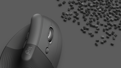 Logitech Lift Mouse - Bluetooth/Radio Frequency - USB Type A - Optical - 6 Button(s) - 4 Programmable Button(s) - Graphite