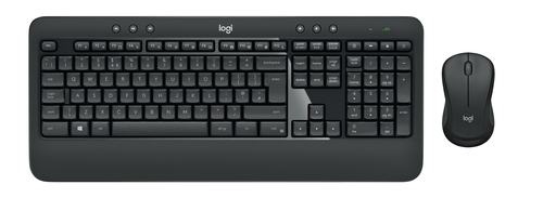 Logitech MK540 Tastatur & Maus - QWERTZ - Deutsch - Kabellos, Funk USB, Schwarz - Optische, Kabellos, Funk, USB, 1000 dpi 