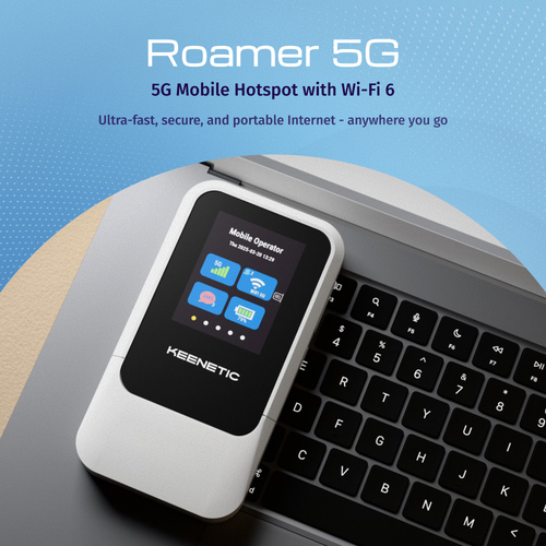 Keenetic Roamer 5G (KN-5210). Device type: Cellular network modem, Product colour: Black, Grey. Wi-Fi standards: 802.11a, 