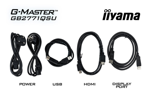 Moniteur de jeu LCD iiyama G-MASTER Red Eagle GB2771QSU-B1 27" Classe WQHD - 16:9 - Noir mat - 68,6 cm (27") Viewable - Fa