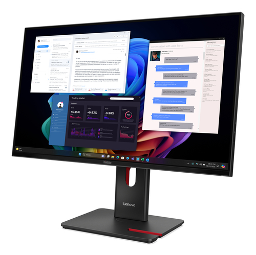 Lenovo ThinkVision T27UD-40 27" Class 4K UHD LED Monitor - 16:9 - Eclipse Black - 68.6 cm (27") Viewable - In-plane Switch