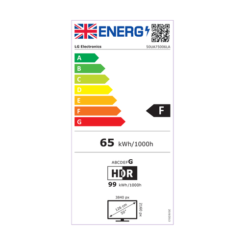 LG UA75 50UA75006LA 50" (127 cm) Smart LED-LCD TV 2025 - 4K UHDTV - High Dynamic Range (HDR) - HDR10, HDR10 Pro, HLG - Dir