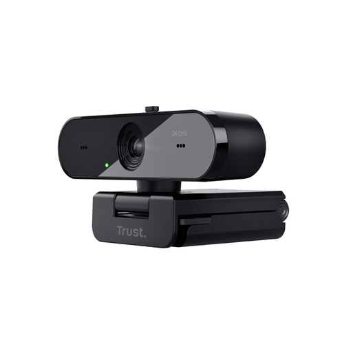 Trust - Webcam - 30 fps - Schwarz - USB 2.0 - 2560 x 1440 Pixel Videoauflösung - QHD - Autofokus - 92° Angle - Tischhalter