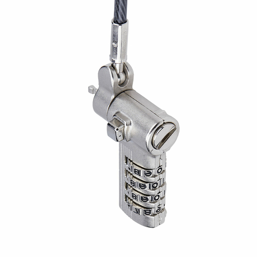 StarTech.com Antivol Universel pour Ordinateur Portable de 2m, Câble de Sécurité Sérialisé, Compatible avec Noble Wedge®/N