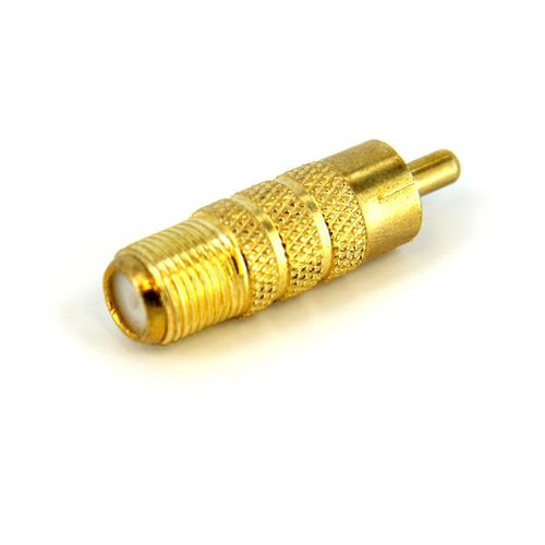 StarTech.com RCA to F Type Coaxial Adapter M/F - 1 x F Connector Audio/Video Female - 1 x RCA Audio/Video Male - Gold Conn