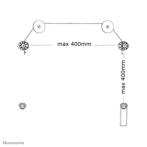 Newstar TV/Monitor Ultrathin Wall Mount (fixed) for 32"-55" Screen - Black - 66 cm to 119.4 cm (47") Screen Support - 20 k