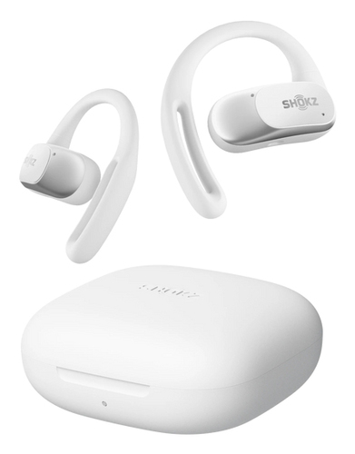 SHOKZ OpenFit Air, weiss. Produkttyp: Kopfhörer. Übertragungstechnik: Kabellos, Bluetooth. Empfohlene Nutzung: Anrufe/Musi