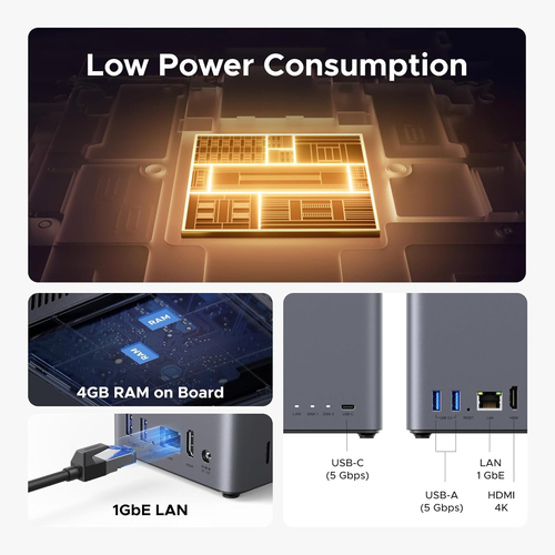 Ugreen DH2300. Type: NAS. Chassis type: Mini Tower. Device class: Home & Home Office. Internal memory: 4 GB