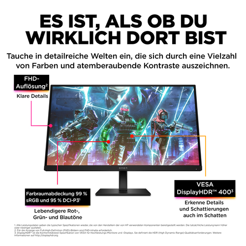OMEN 27s 27 Zoll Klasse Full HD Gaming-LCD-Monitor - 16:9 Format - 68,6 cm (27 Zoll) Viewable - IPS-Technologie (In-Plane-
