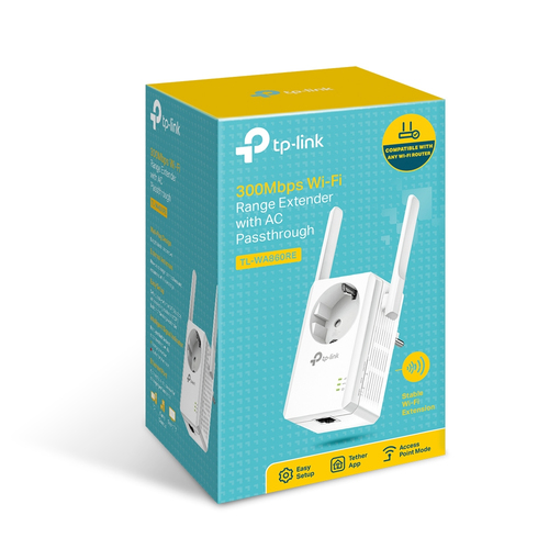 TP-Link TL-WA860RE Single Band IEEE 802.11b/g/n 300 Mbit/s Wireless Range Extender - 2.40 GHz - 2 x External Antenna(s) - 