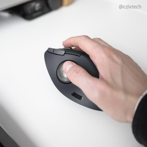 Kensington Pro Fit Ergo TB550 Trackball - Bluetooth/Radio-Frequenz - USB - Optisch - 7 Programmable Button(s) - 1 Pack - K