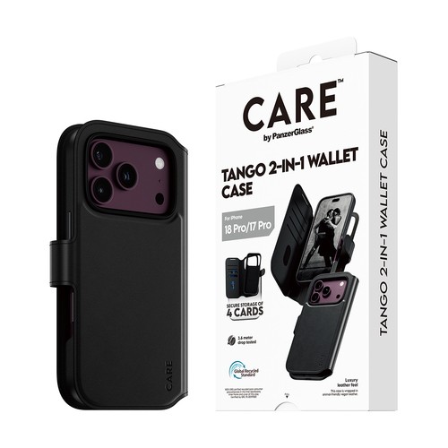 CARE Tango Tasche (Brieftasche) Apple iPhone 17 Pro Smartphone - Schwarz
