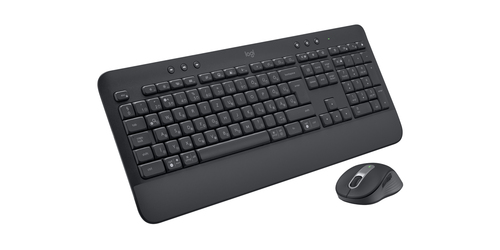 Logitech Signature MK650 Keyboard & Mouse - Hungarian - USB Plunger Wireless Bluetooth/RF Keyboard - 118 Key - Keyboard/Ke