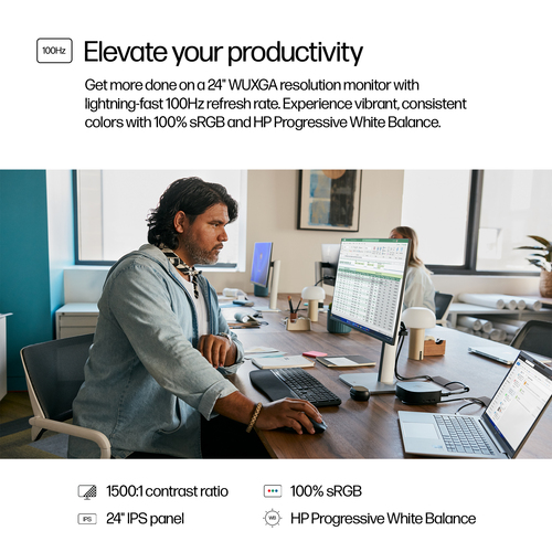 HP Series 5 Serie 5 Pro 24-Zoll-WUXGA-Monitor – 524pn. Bildschirmdiagonale: 61 cm (24"), Display-Auflösung: 1920 x 1200 Pi